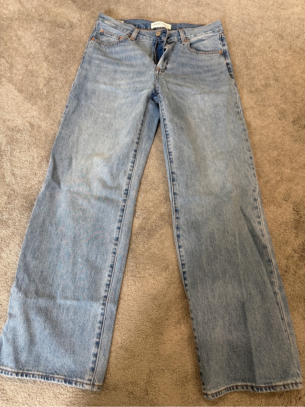 Aritzia Denim Forum Light Blue Wide Leg Jeans